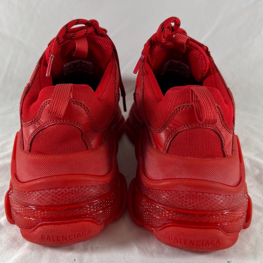 BALENCIAGA Red Triple S Sport Mens Sneakers Marked as 7US - Picture 13 of 17
